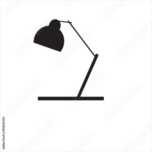 silhouette of a lamp on a white background