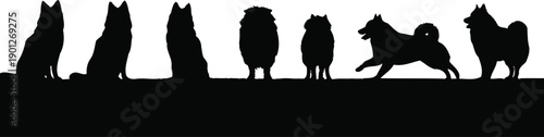 Keeshond Silhouettes 
