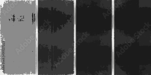 Four vertical panels displaying a range of grayscale tones from light to dark