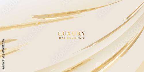 Elegant gold brushstrokes on a creamy white background creating a luxury aesthetic