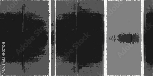 Abstract vertical bars with varying shades of gray and black textures