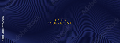 Premium background design with diagonal dark blue line pattern. Vector horizontal template for digital lux business banner, contemporary formal invitation, luxury voucher, prestigious gift certificate
