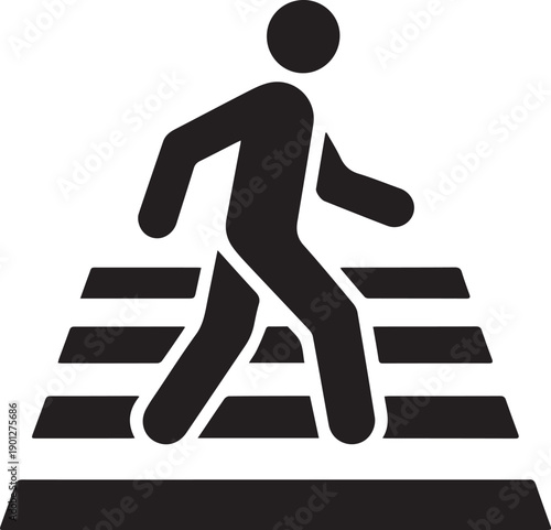 Crosswalk Icon silhouette