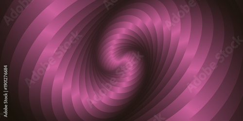 Abstract pink and purple background featuring a digital spiral vortex with glowing energy swirls and violet fractal waves in motion against a black backdrop