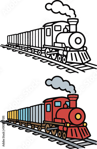 vector illustration of a train