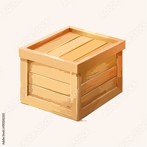 Rustic wooden crate for storage and shipping, an eco-friendly packaging solution