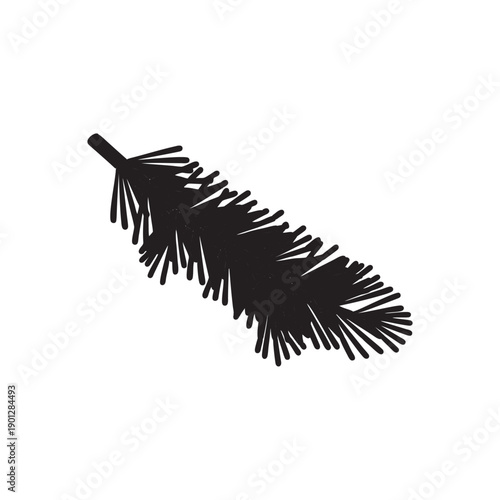 vector mascara brush isolated on white