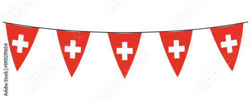 Switzerland Flag Bunting Banner
