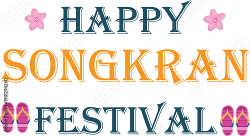Happy Songkran Festival Celebration Greeting poster design in usa