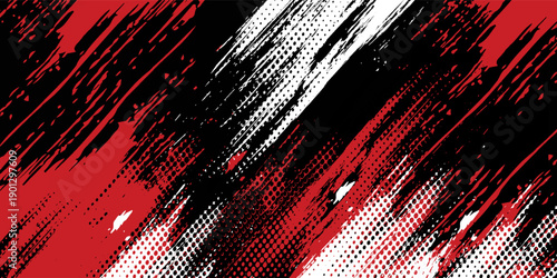 Gaming esport background striking stripes electric banner vector illustration design red black grunge brush wing comic pattern modern abstract concept livery stripes decal paint splash splatter.eps 10