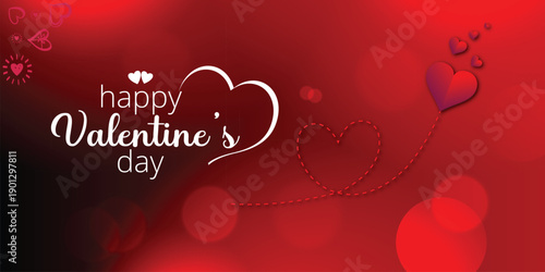 Happy Valentine's Day typography T-shirt design with a silhouette background, heart, love