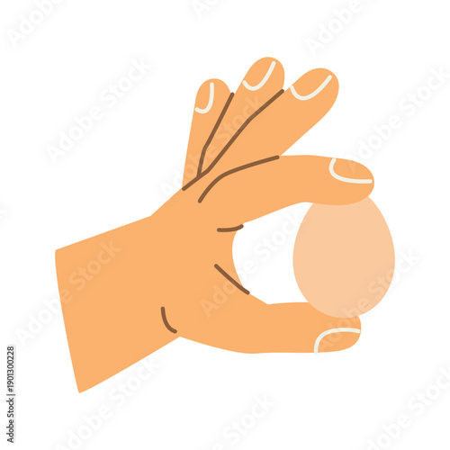 hand holding egg as a symbol of Easter, new life and renewal, spring tradition and freshness concept, holiday and seasonal themes - vector illustration
