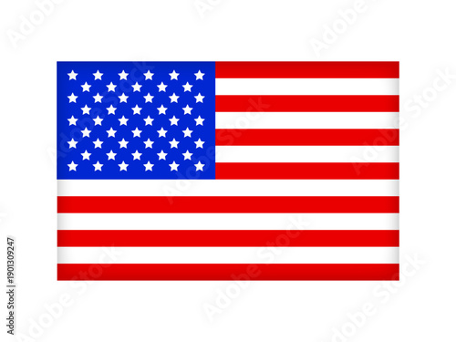シンプルなアメリカ合衆国の国旗のイラスト素材3