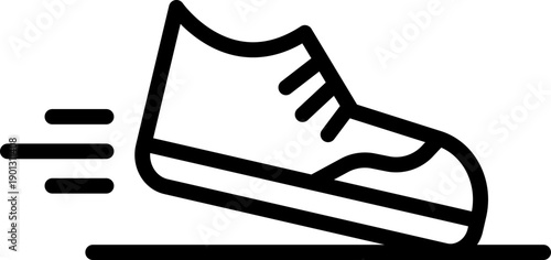 Exercise Shoes Icon Sport line icon,  Running Sneakers Fitness Line Icon, Athletic Shoes Minimal Icon