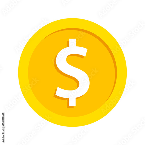 Dollar coin icon