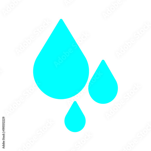 Simple outline icon of water drops representing water, liquid, hydration, environment, and sustainability concepts. Suitable for ecology, health, and utility design.