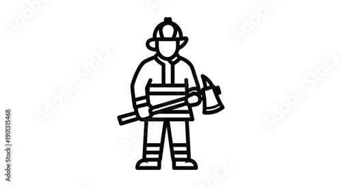 A simple line drawing depicts a tailor with scissors and measuring tape