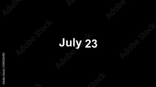 text animation type date of 