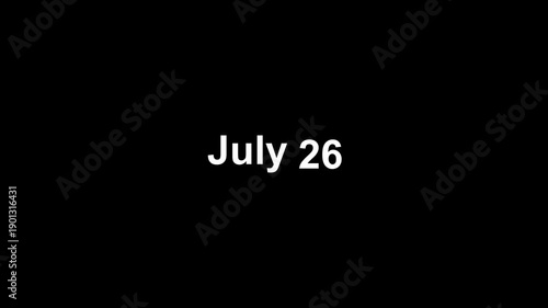 text animation type date of 