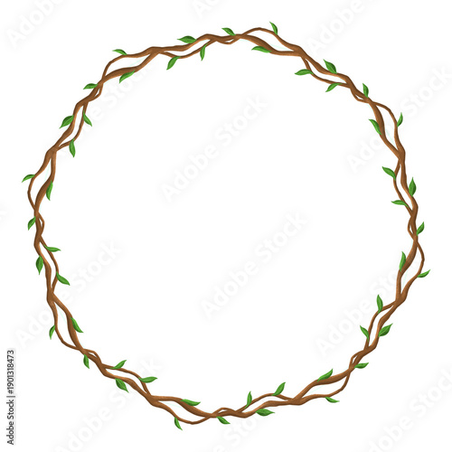 Root Border Circular Illustration Element