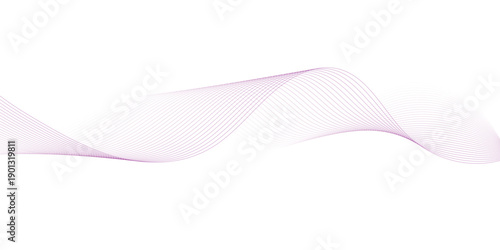 Abstract wave element for design. Digital frequency track equalizer. Stylized line art background. Vector illustration. Wave with lines created using blend tool.