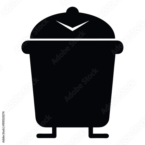 Silhouette of a compost bin 