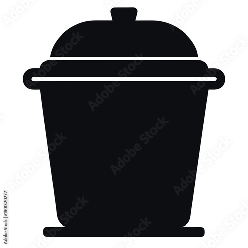 Silhouette of a compost bin 