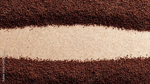 Ground Coffee Texture Frame with Clean Center Copy Space Background