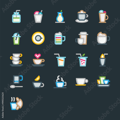 Cups and Mugs Icon Set