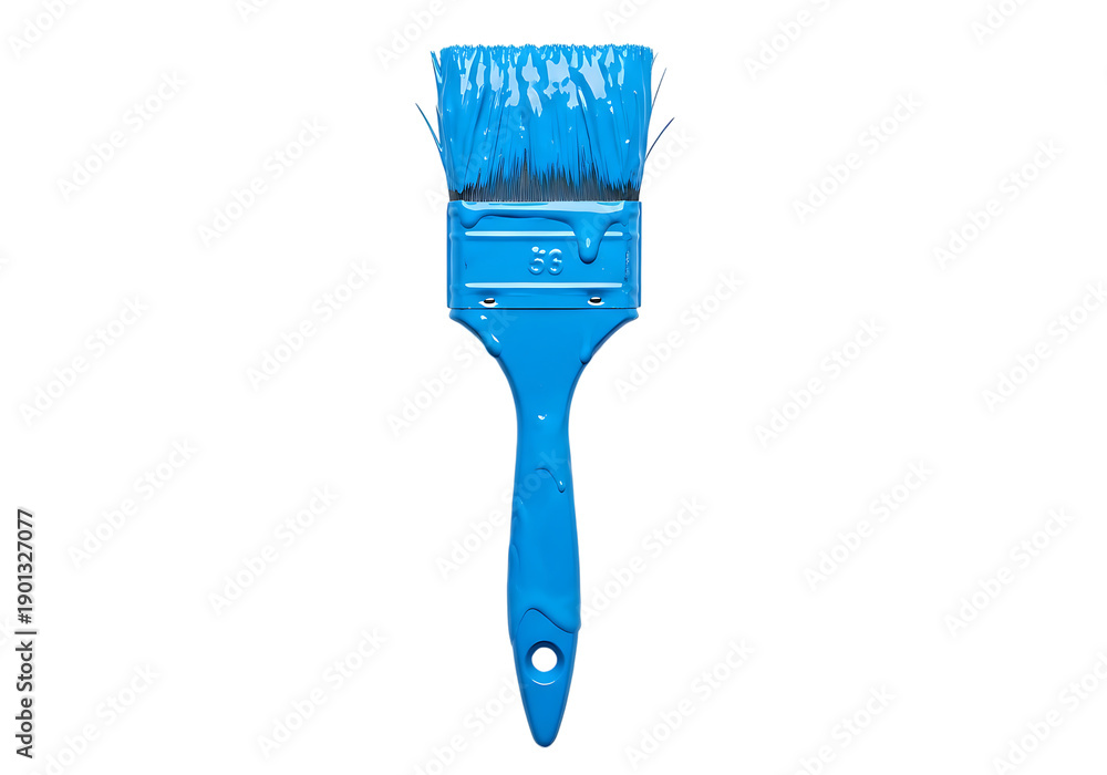 custom made wallpaper toronto digitalVibrant Blue Paintbrush Loaded with Fresh Paint