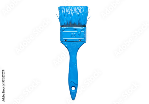 Wallpaper Mural Vibrant Blue Paintbrush Loaded with Fresh Paint Torontodigital.ca