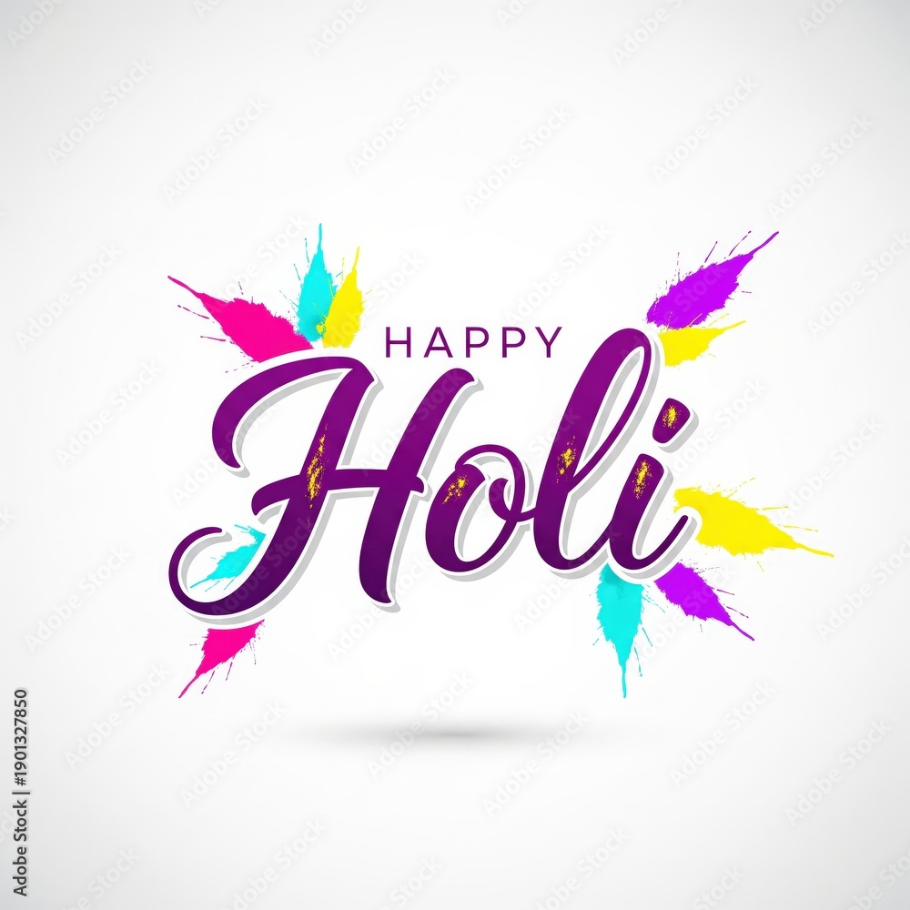 Fototapeta premium High End Holi Festival Graphic Design With Color Splash – AI Generated Illustration