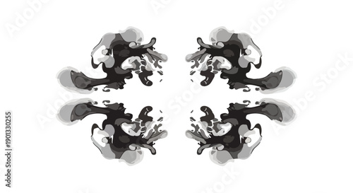 Ink splatter dragon pattern background