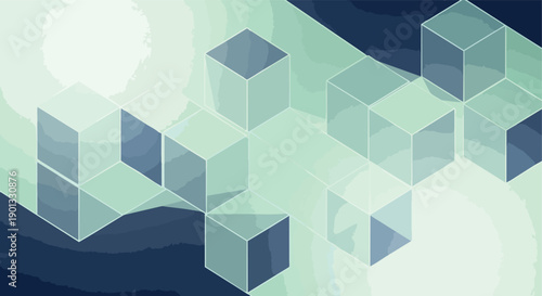 Abstract ice blue polygon background