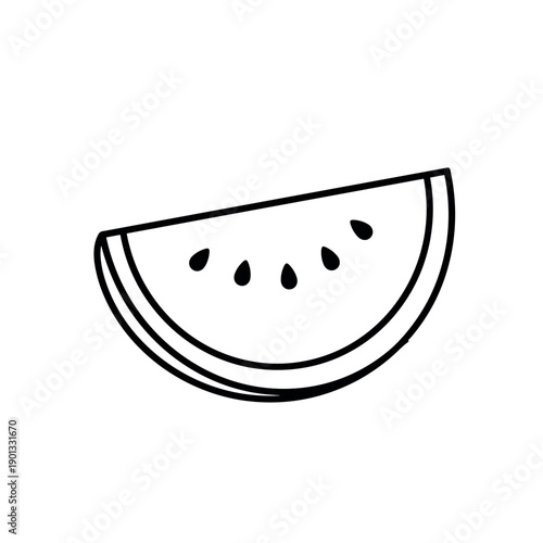 vector illustration of a watermelon