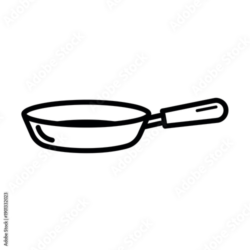 frying pan on white background