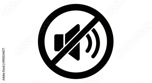 A universal symbol indicating no sound or muted audio is allowed.