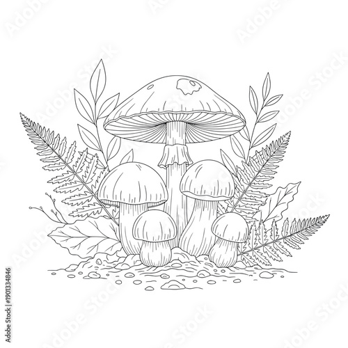 vector illustration of mushroom