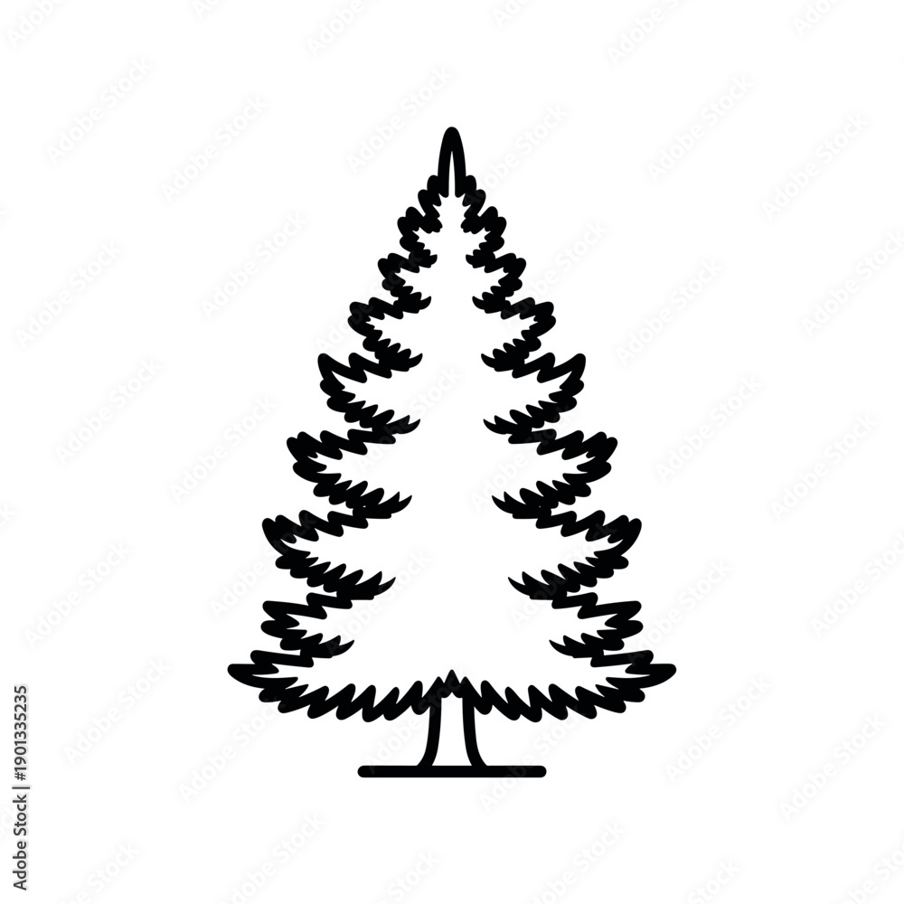 Obraz premium set of christmas trees