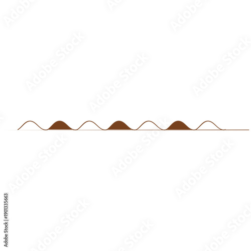 Obraz na plátně Hillock wave border