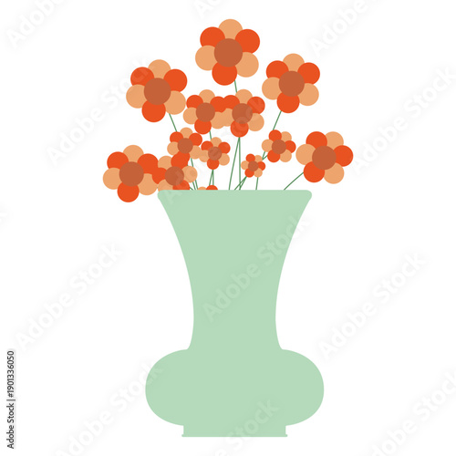 Blue flower tub icon