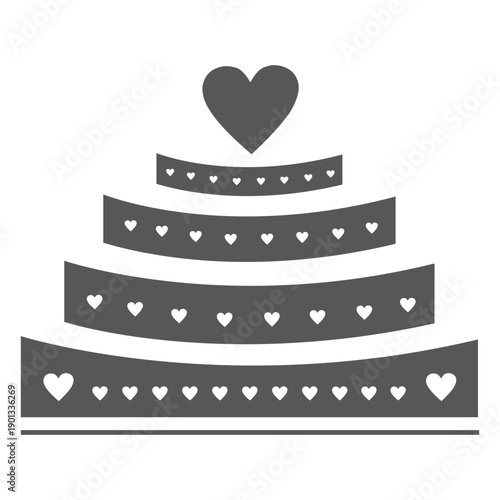 4 layered wedding cake