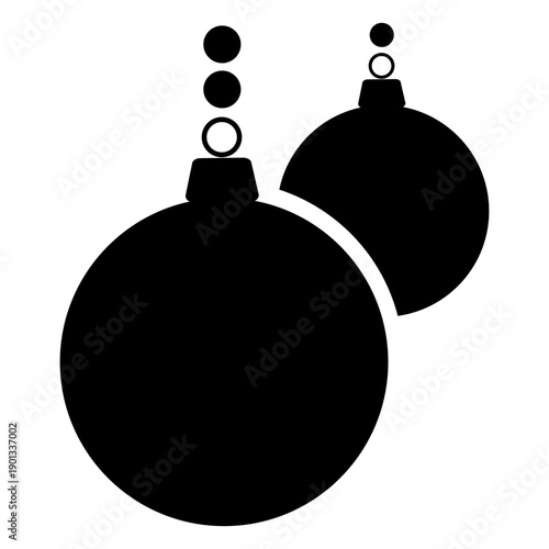 Flat baubles icon