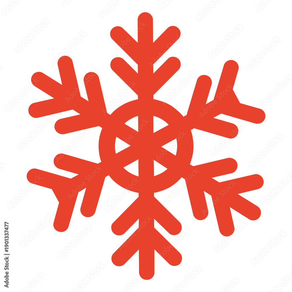 Obraz premium Orange snowflake icon