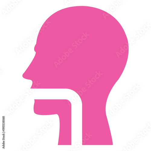 Human mouth flat sign