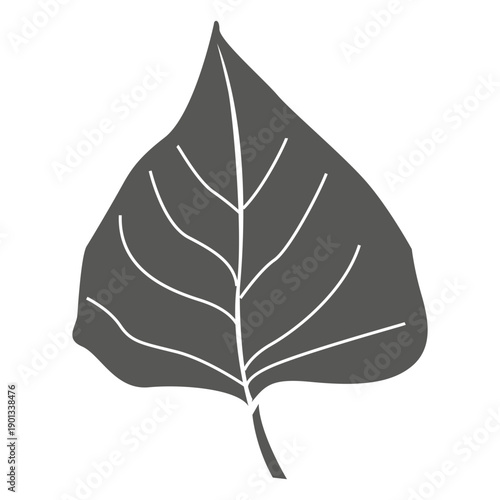 Birch line stroke leaf