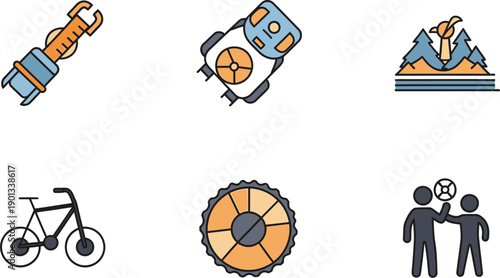 Miscellaneous Icons: Tools, Transport, Nature, Teamwork