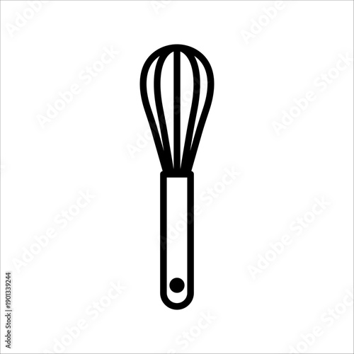Whisk  Icon. Symbol isolated white background. vector illustration. color editable.