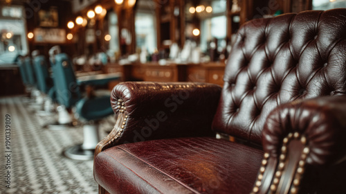 Interior of a modern barber...