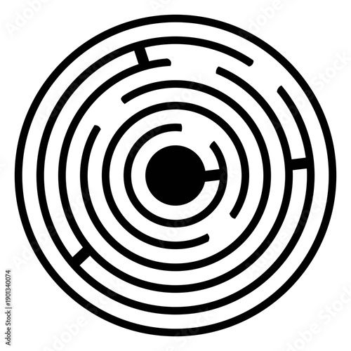 Maze Crop Spiral Illustration